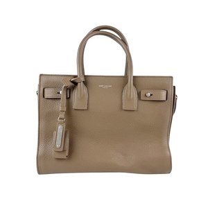 Saint Laurent Sac de Jour handbag/shoulder bag in brown leather, women's, 477...